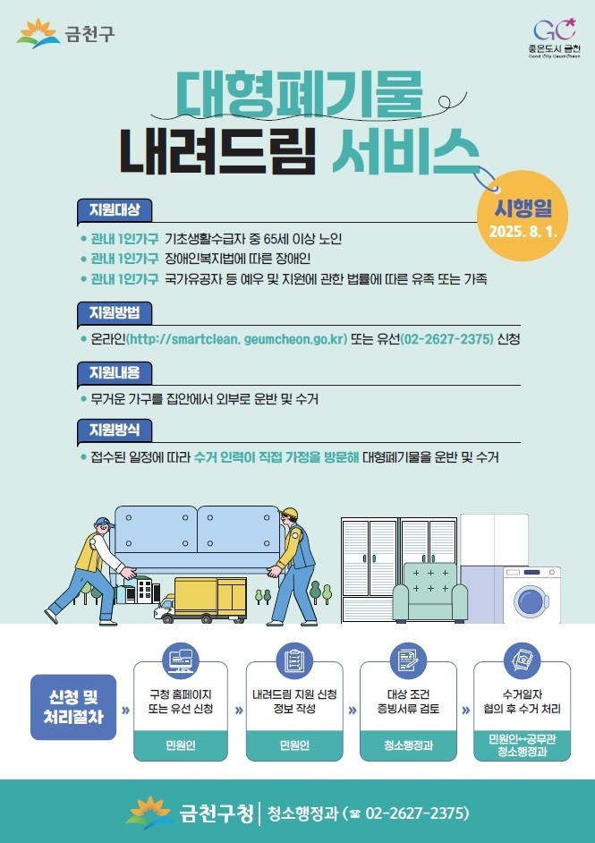 금천구, 취약계층 1인가구 대상 ‘대...